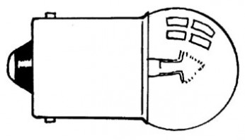 Sokkel B-15 S halogen, 5W, 12 V (2 stk)