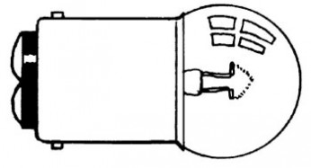Sokkel B-15 D halogen, 5W, 12V (2 stk)