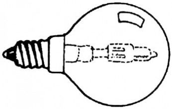 Sokkel E-14 halogen, 5W krone, 12V (2 stk)