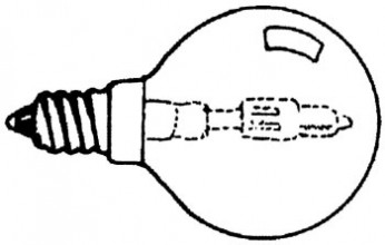 Sokkel E-14 halogen, 10W krone, 12V (2 stk)